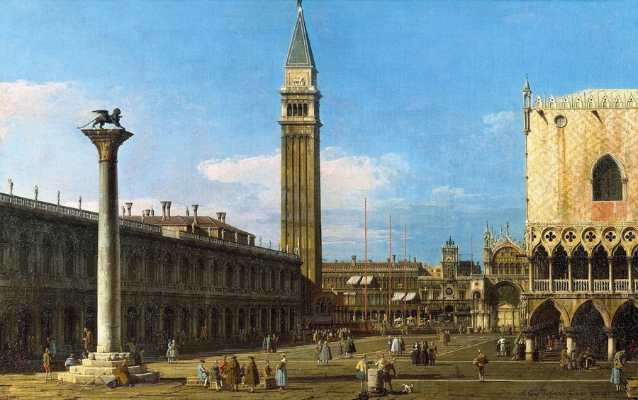 Venedig: Piazzetta mod Uhrtårnet - Canaletto