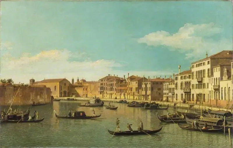 Venedig : Santa Chiara-kanalen - Canaletto