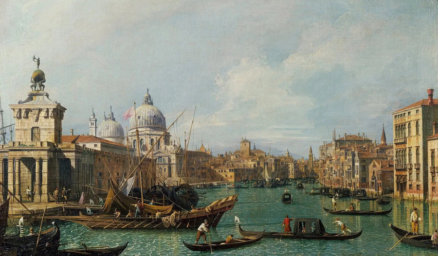 Venedig: Den store kanal fra Salute mod Carità - Canaletto