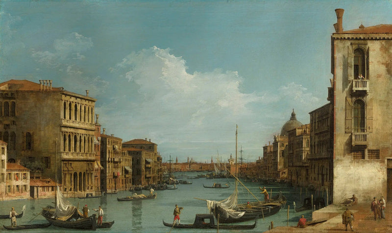 Venedig : den store kanal fra Campo San Vio mod Bacino - Canaletto