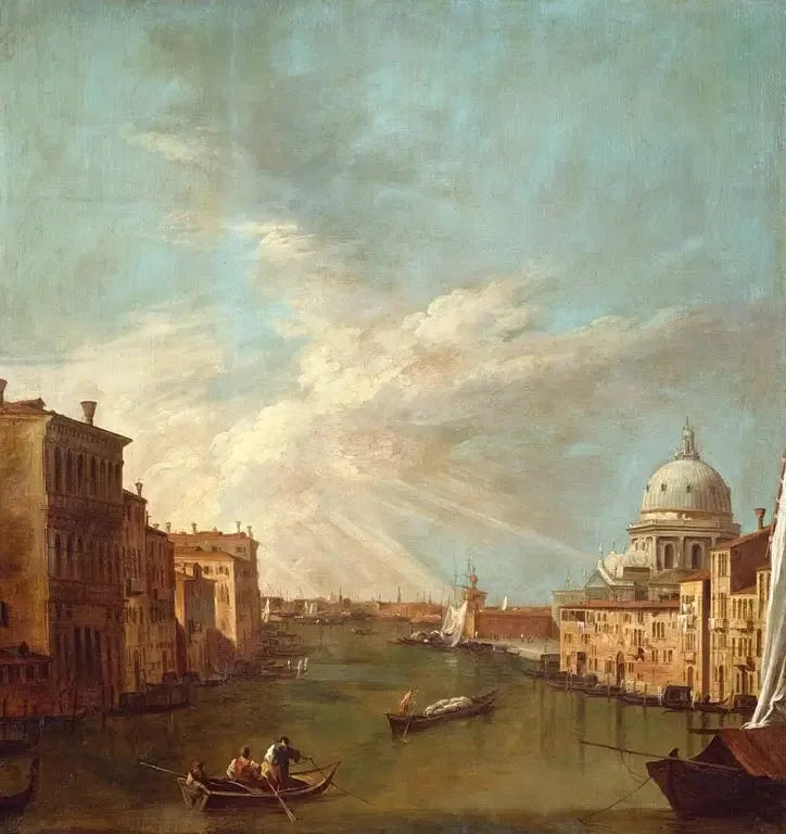 Venedig : den store kanal mod bacino, med Santa Maria della Salute - Canaletto
