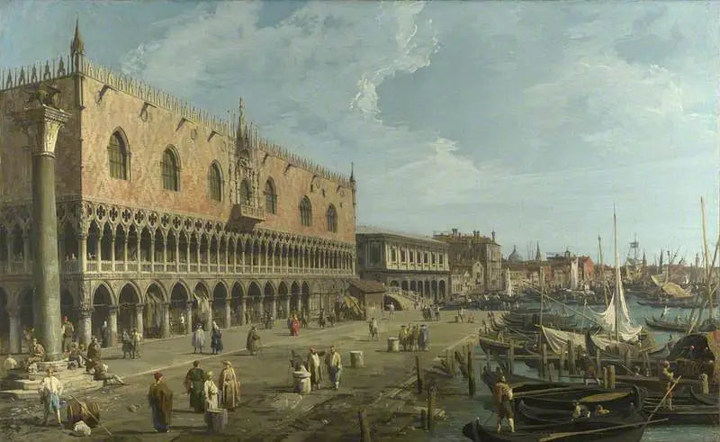 Venedig: Dogepaladset og Riva degli Schiavoni - Canaletto