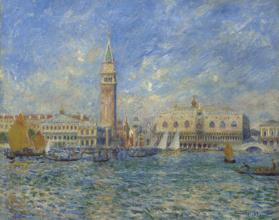 Venise, le palais des Doges, 1881, Pierre-Auguste Renoir – reproduction peinture à l’huile