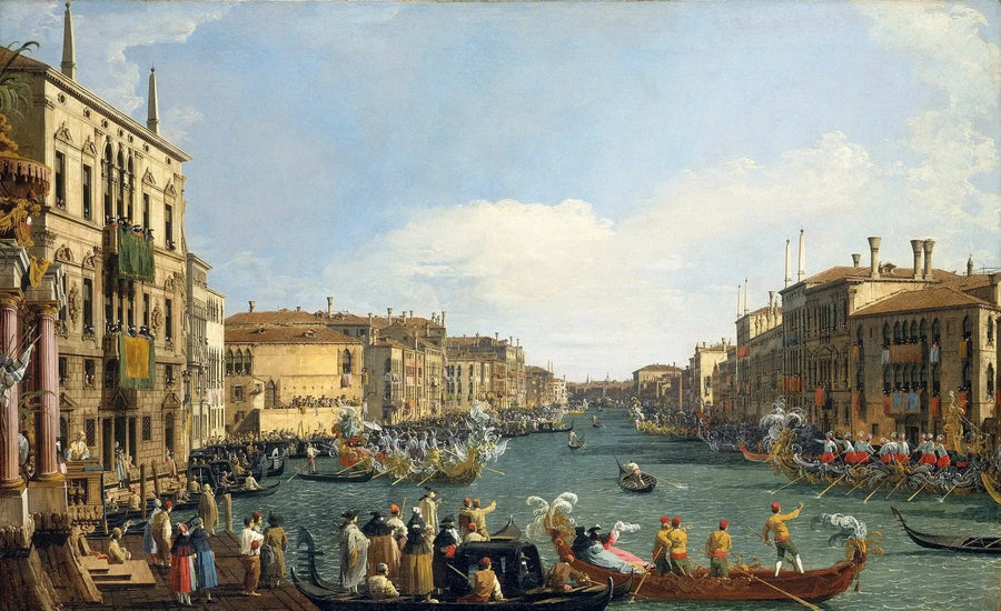 Venedig : Regatta på Grand Canal - Canaletto