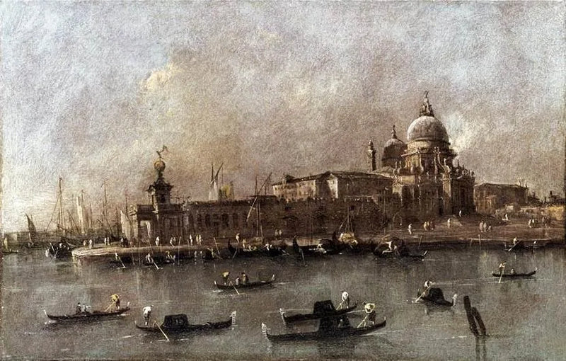 Venedig: et udsyn over indgangen til Grand Canal - Francesco Guardi