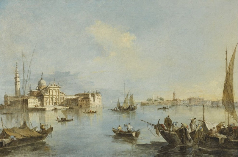 Venedig, udsigt over San Giorgio Maggiore-kirken med enden af Giudecca - Francesco Guardi