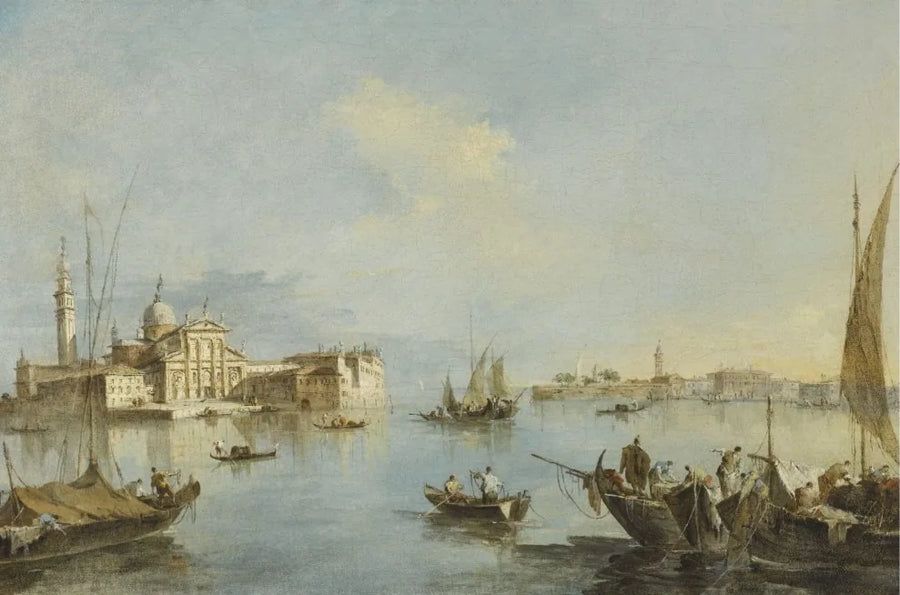 Venedig, udsigt over San Giorgio Maggiore-kirken med enden af Giudecca - Francesco Guardi