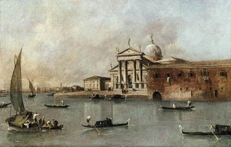 Venedig: Udsigt over San Giorgio Maggiore-kirken fra Giudecca - Francesco Guardi