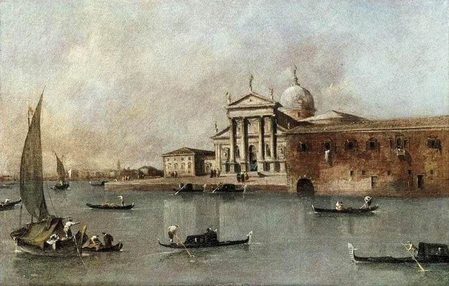 Venedig: Udsigt over San Giorgio Maggiore-kirken fra Giudecca - Francesco Guardi