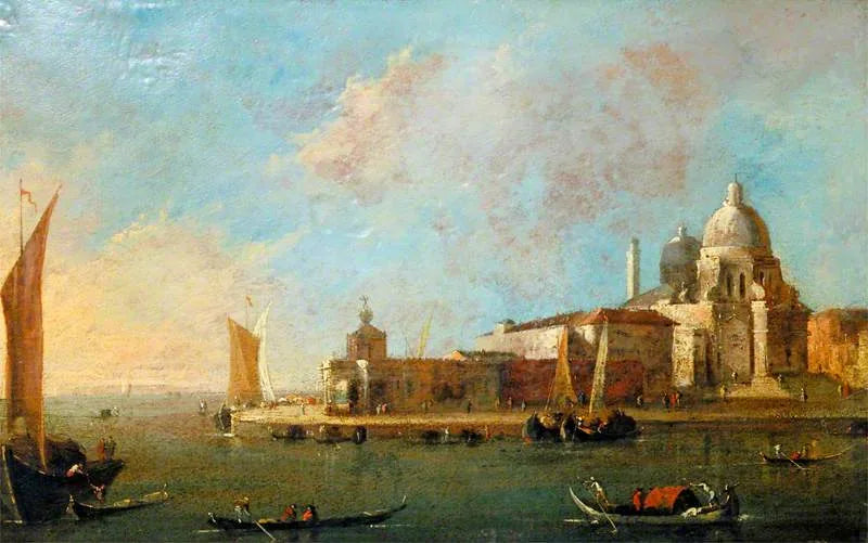 Venedig: udsigt over Santa Maria della Salute og Dogana - Francesco Guardi