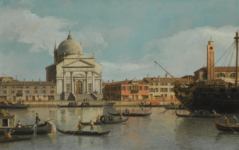Venedig, udsigt over kirkerne Redentore og San Giacomo - Canaletto