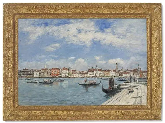 Venedig, udsigt taget fra San Giorgio - Eugène Boudin