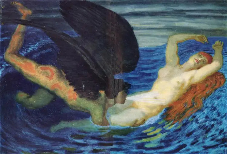 Vind og bølger - Franz Von Stuck