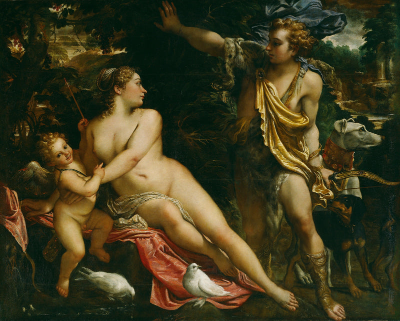 Venus, Adonis og Cupido - Annibale Carracci