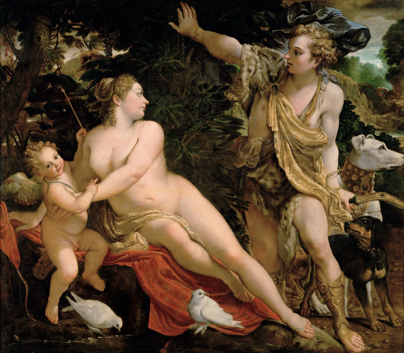 Venus, Adonis og Cupido - Annibale Carracci