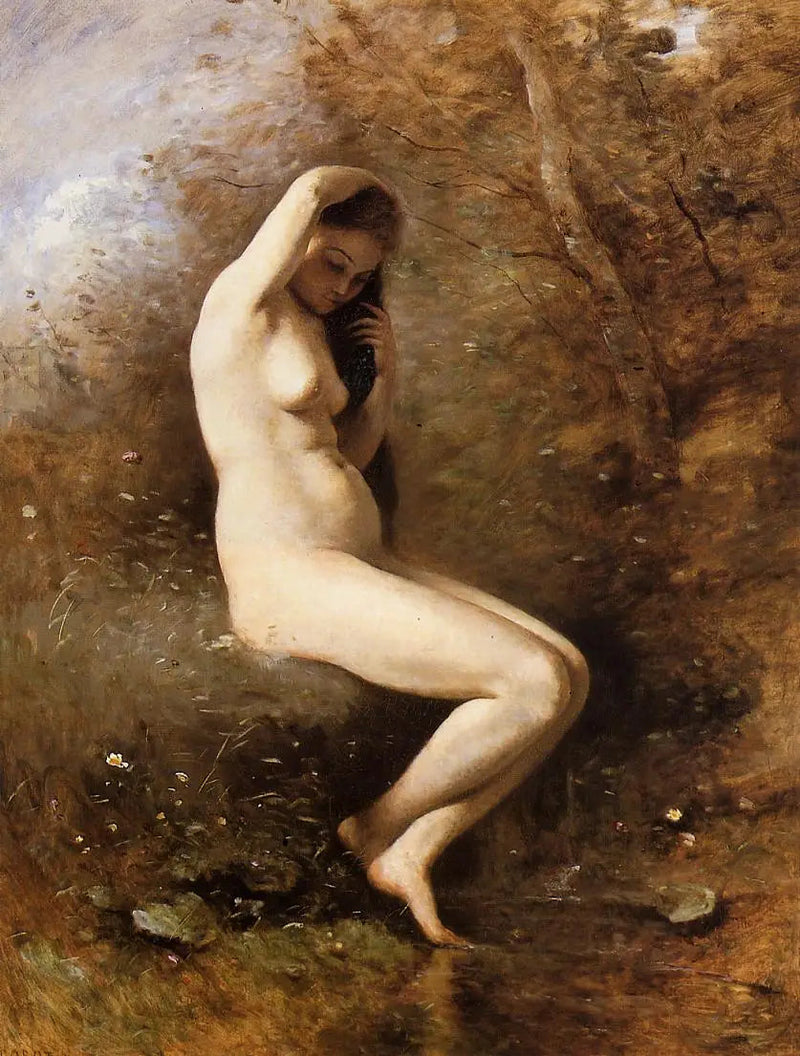 Venus i badet - Jean-Baptiste Camille Corot