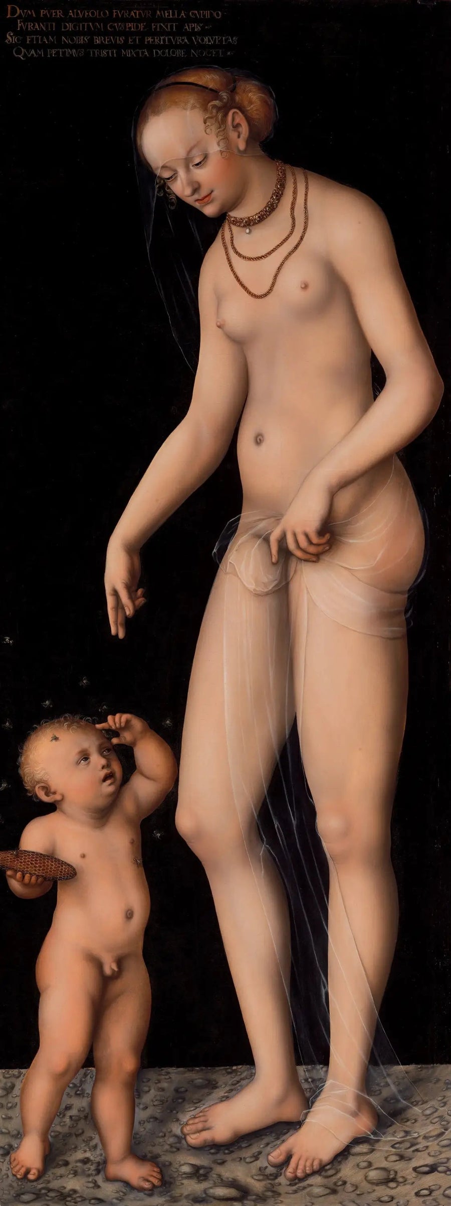 Venus med Amor, honningtyven - Lucas Cranach den Ældre