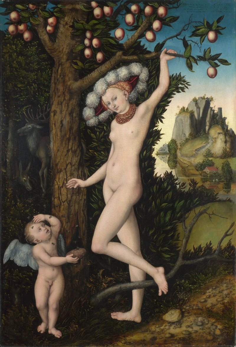 Venus med Eros, honningtyven - Lucas Cranach den Ældre