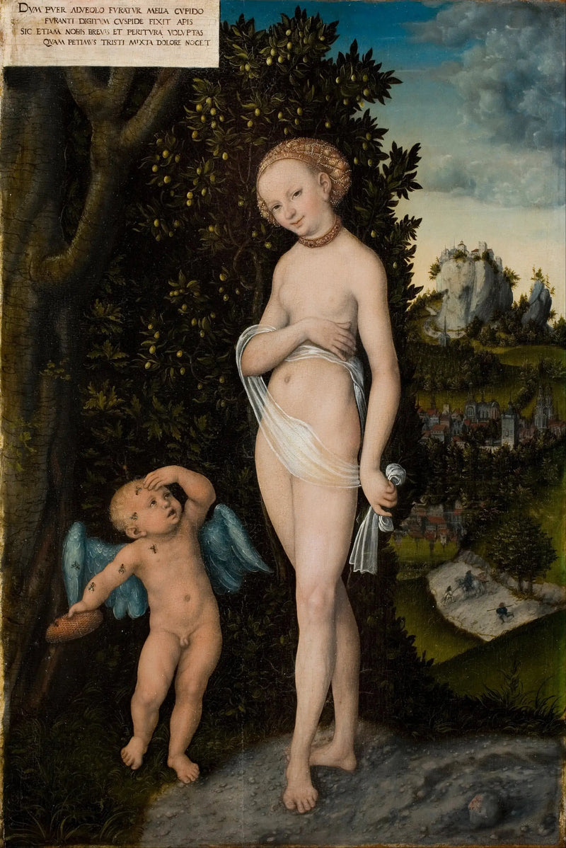 Venus med Cupido, honningtyven - Lucas Cranach den Ældre