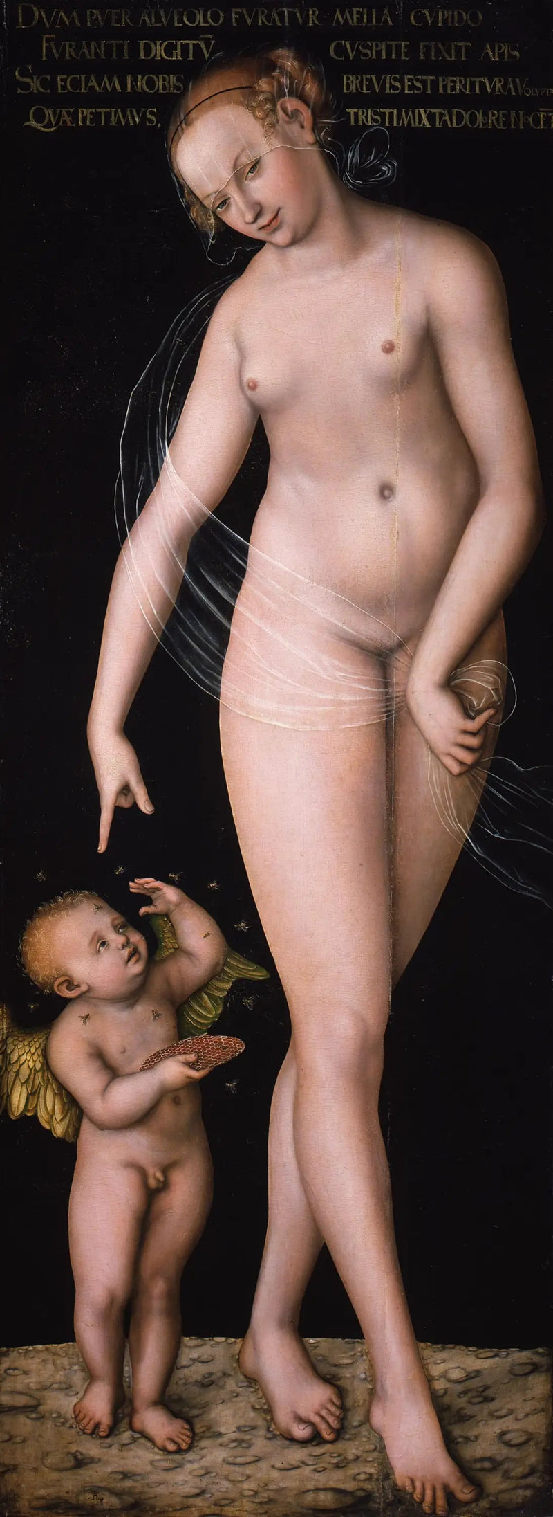 Venus med Cupido, honningtyven - Lucas Cranach den Ældre