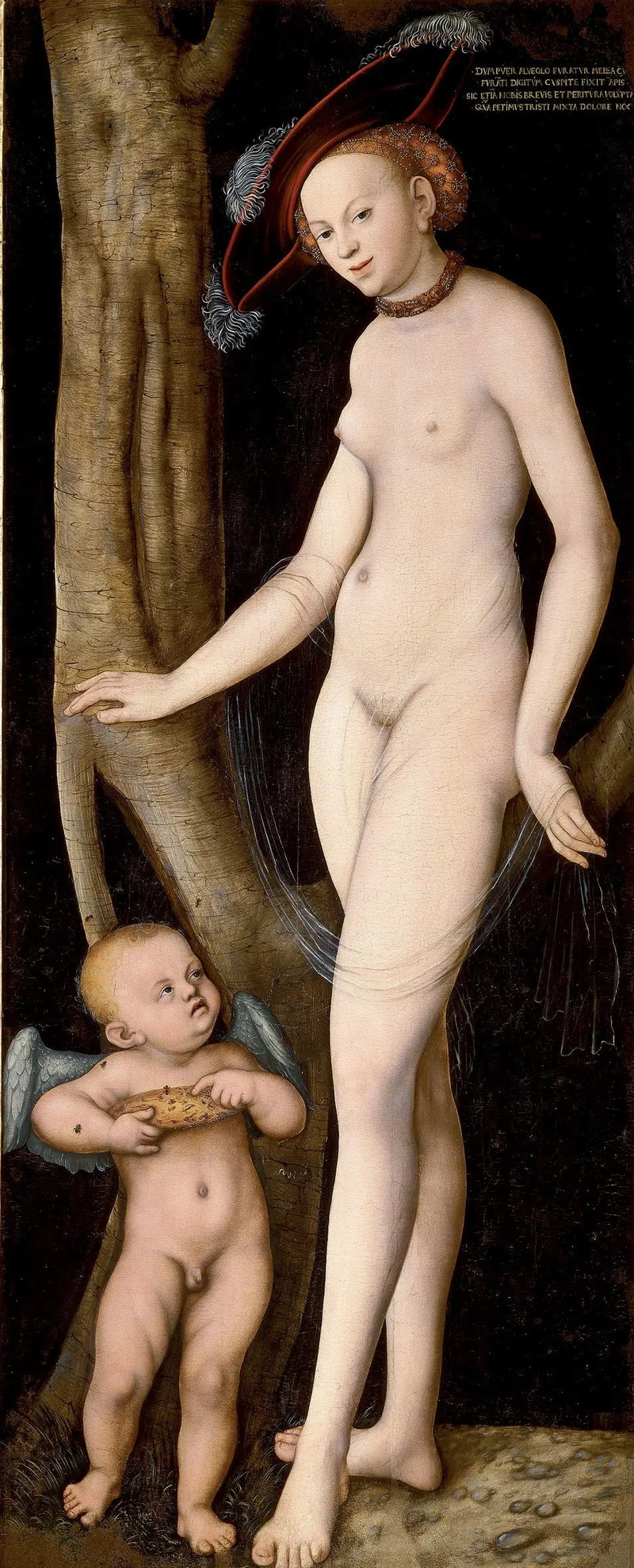 Venus med Cupido honningsnylteren - Lucas Cranach den Ældre