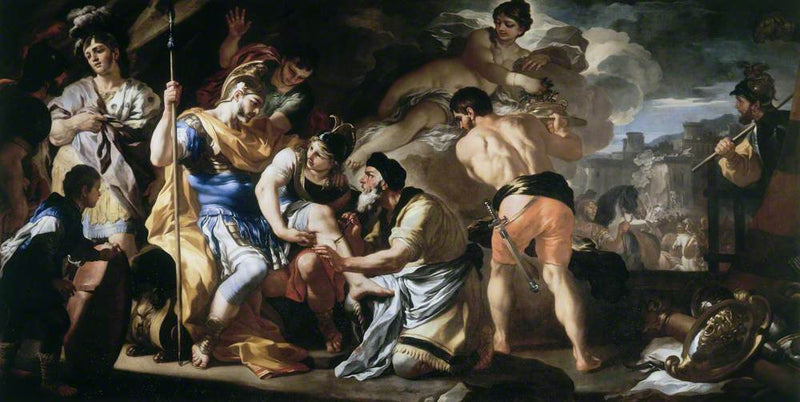 Venus med Iapis, der heler Aeneas, der er såret - Francesco Solimena