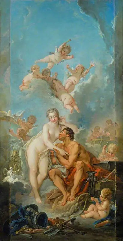 Venus hos Mars, sagt på anden måde forkert Venus hos Vulkan - François Boucher