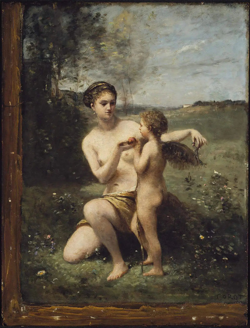 Venus skærer Cupids vinger - Jean-Baptiste Camille Corot