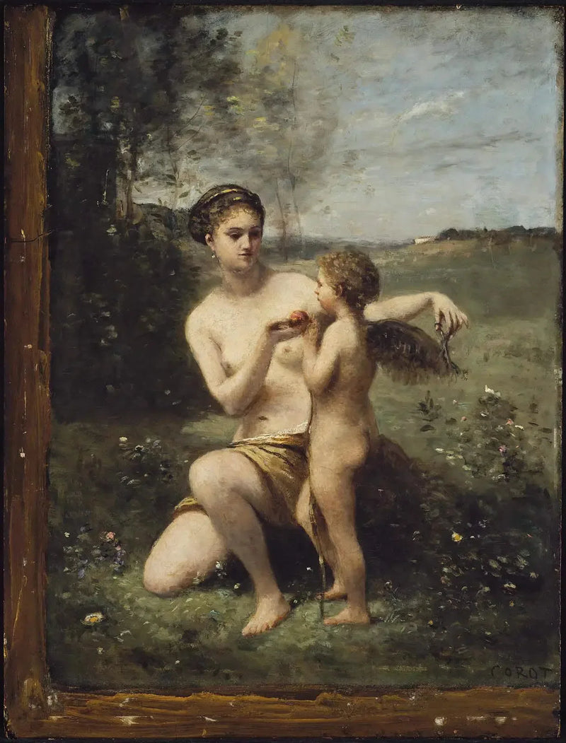 Venus skærer Cupids vinger - Jean-Baptiste Camille Corot