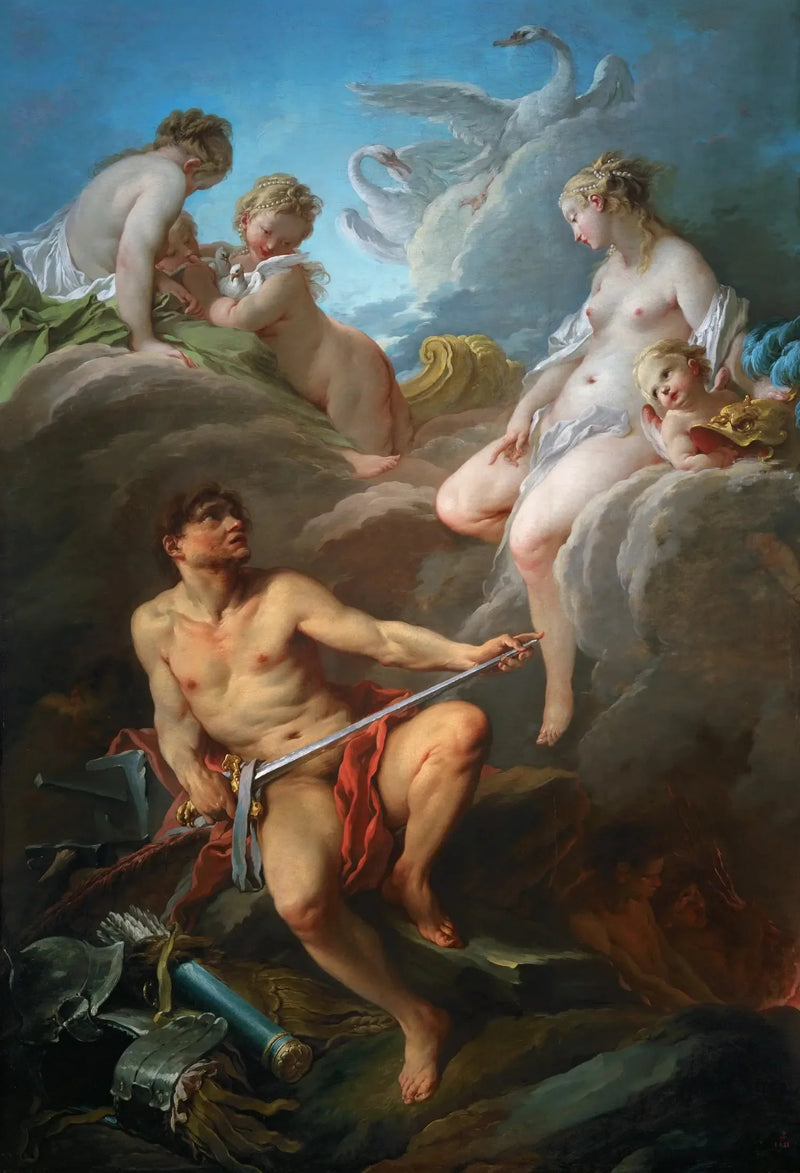 Venus anmoder Vulcan om våben til Aeneas - François Boucher