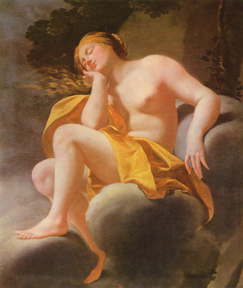 Døende Venus på skyerne - Simon Vouet