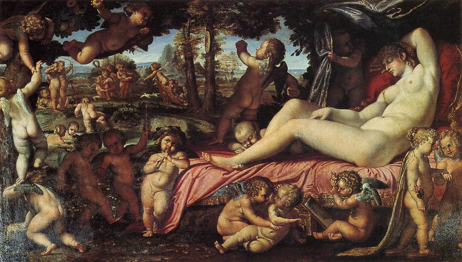 Venus sovende med amoriner - Annibale Carracci