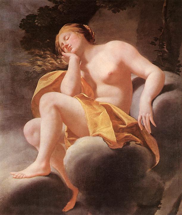 Venus sovende på skyerne - Simon Vouet