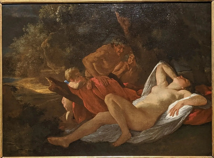 Venus overvåget af to satyrer - Nicolas Poussin