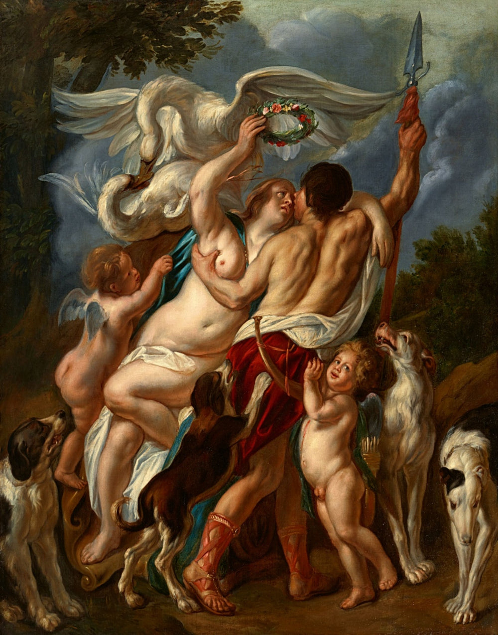Vénus et Adonis - Jacob Jordaens image 1 reproduction de peinture à l’huile