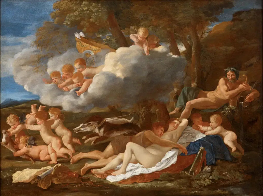 Venus og Adonis - Nicolas Poussin