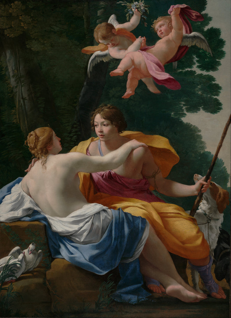 Venus og Adonis - Simon Vouet