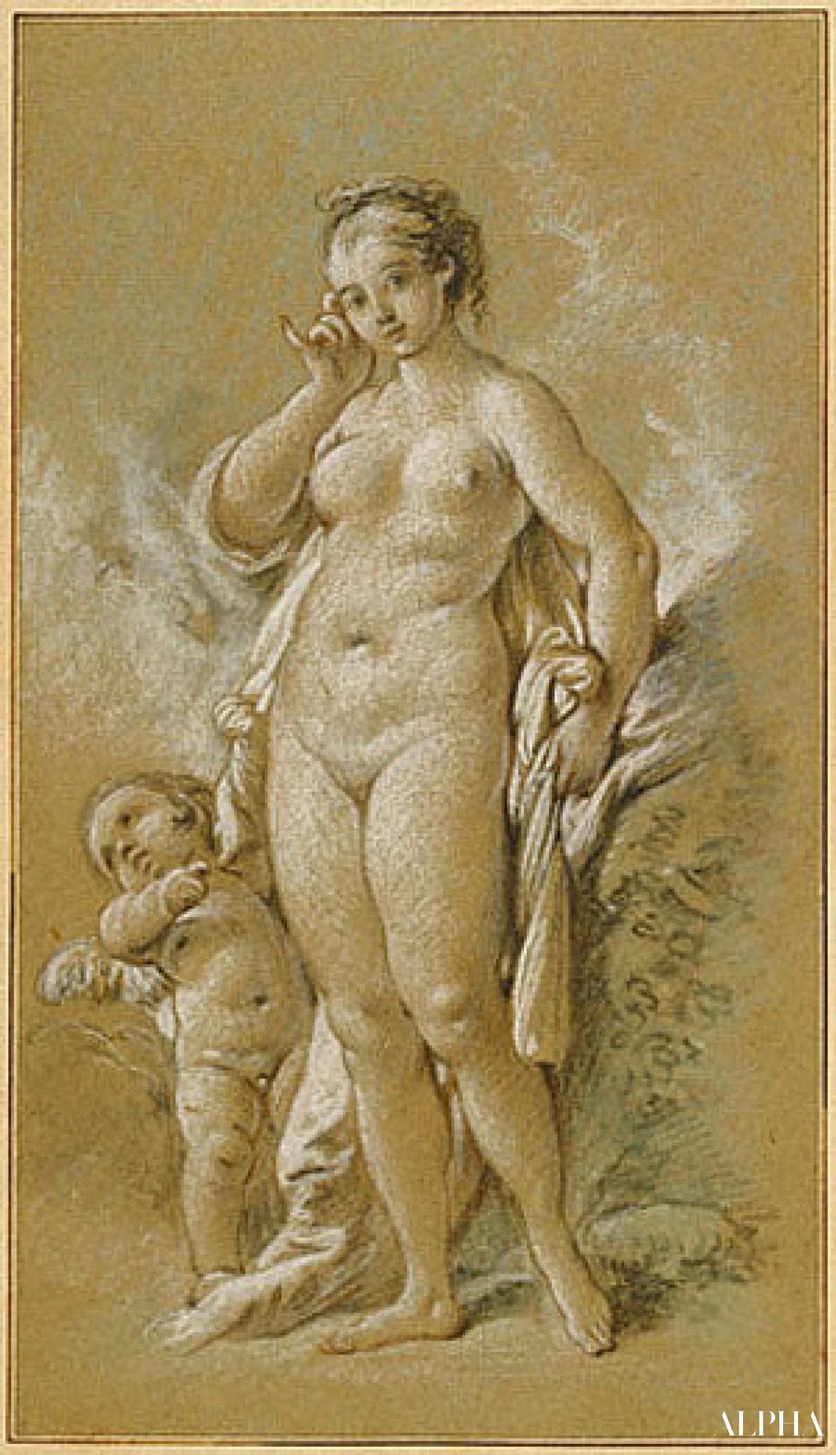 Venus and Cupid - François Boucher - Reproductions de tableaux et peintures haut de gamme