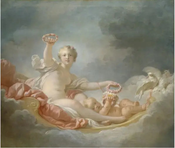 Venus og Cupido (Dag) - Jean-Honoré Fragonard