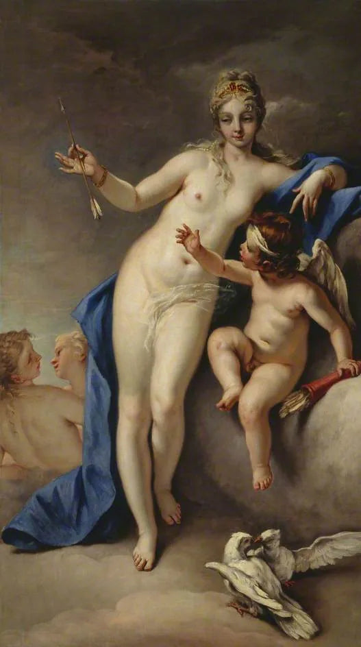 Venus og Amor - Sebastiano Ricci