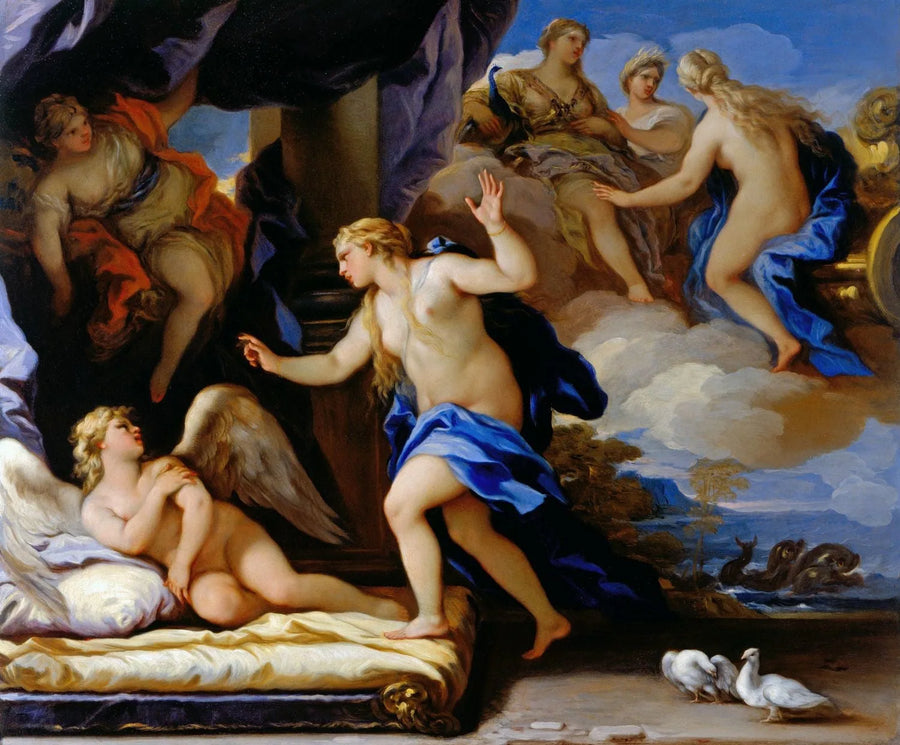 Venus skælder Cupid - Luca Giordano