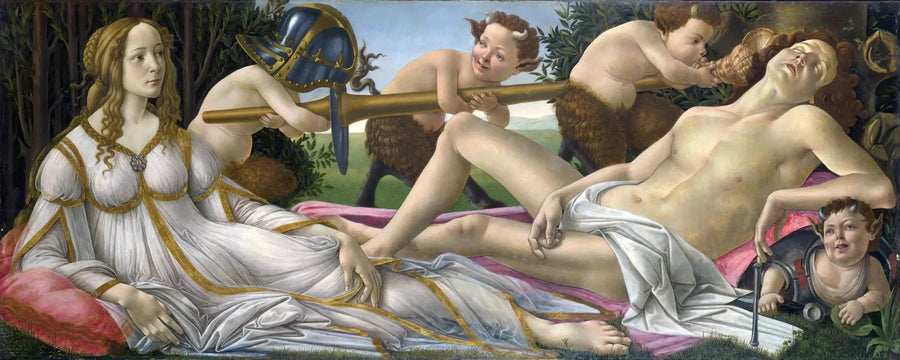 Vénus et Mars de Sandro Botticelli, vers 1485, National Gallery NG915 – reproduction peinture à l’huile sur toile
