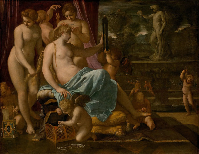 Venus pyntet af Gracerne - Annibale Carracci