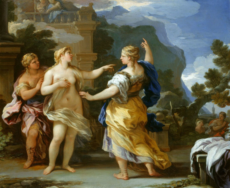 Venus straffer Psyche med en plet - Luca Giordano