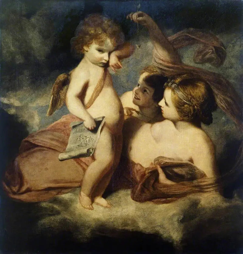 Venus ireprochant Cupidon pour avoir appris à lancer des comptes - Joshua Reynolds