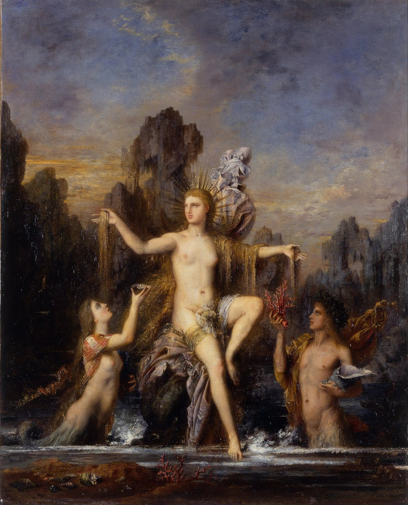 Venus, der stiger op af bølgen - Gustave Moreau