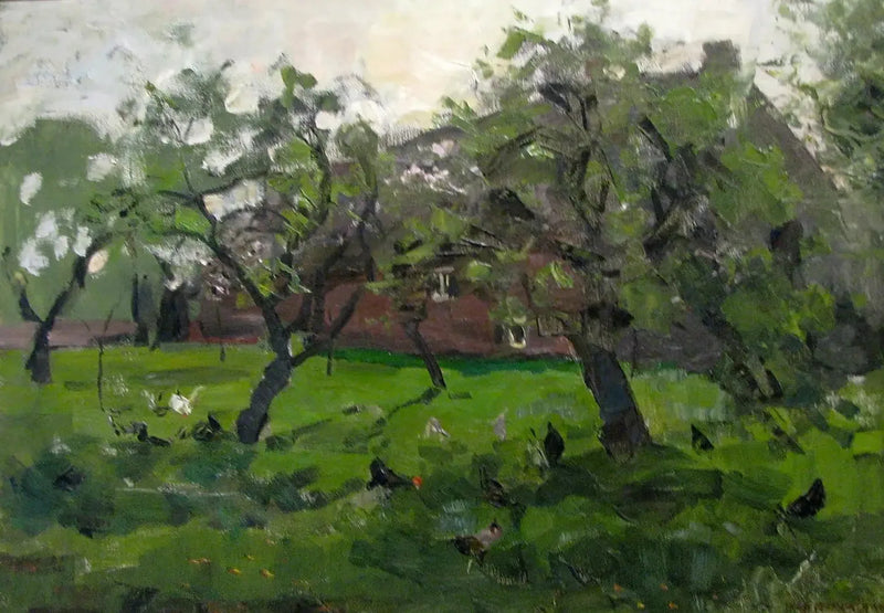 Frugtplantage med høns - Piet Mondrian