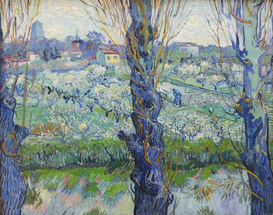Frugthave i blomst med udsigt over Arles - Vincent van Gogh