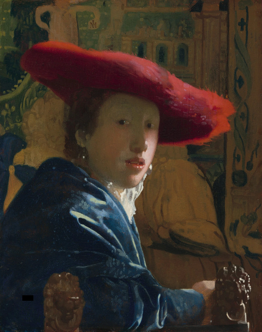 Pigen med den røde hat - Johannes Vermeer