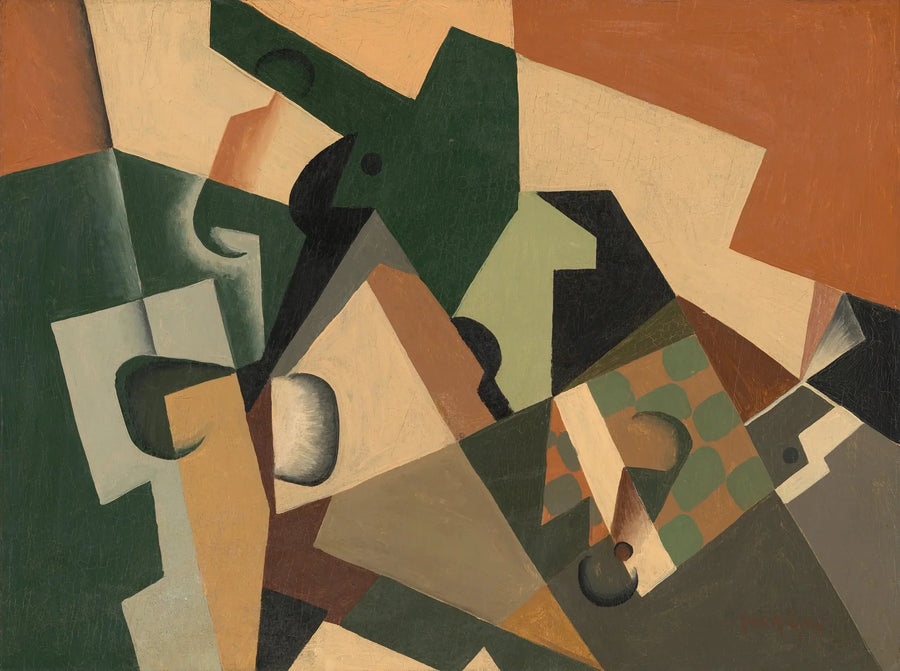 Glas og damask - Juan Gris